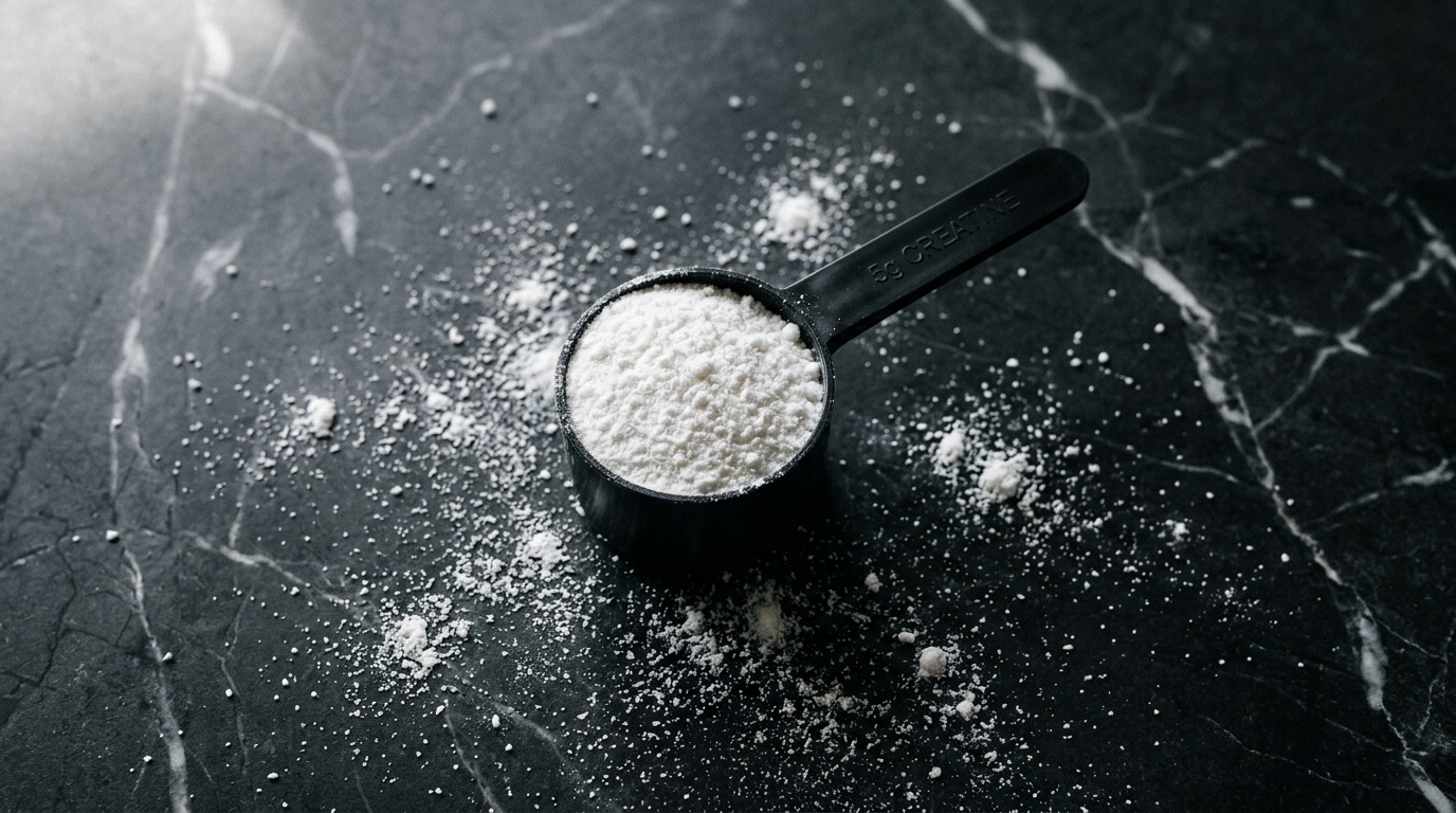 Kreatín monohydrát: Kompletný sprievodca dávkovaním, účinkami a mýtmi (2026)