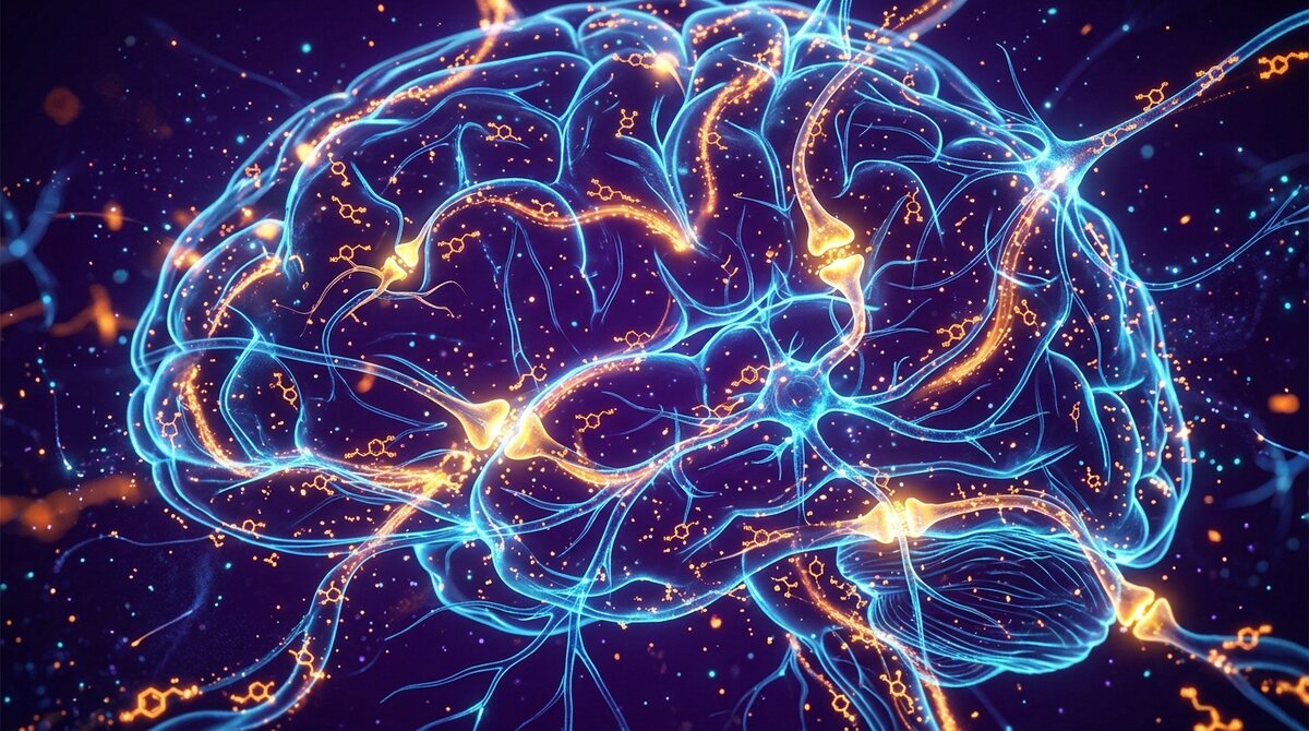 Štruktúra aminokyseliny L-tyrozín na tmavom vedeckom pozadí